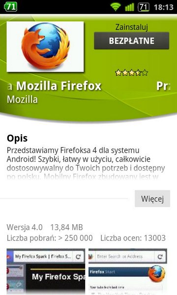 Firefox 4 - wersja na Android