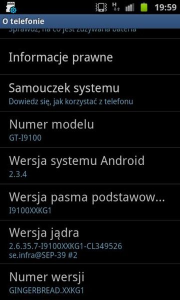 Samsung Galaxy S II - Gingerbread 2.3.4