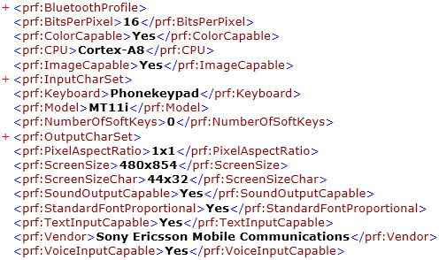 Sony Ericsson MT11i - User Agent