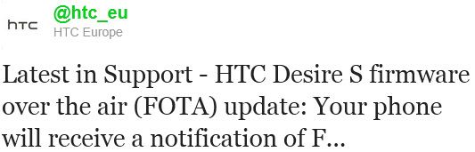 HTC Desire S - Update