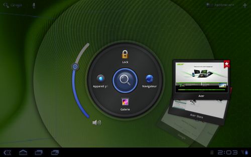 Acer ICONIA TAB A200 - launcher