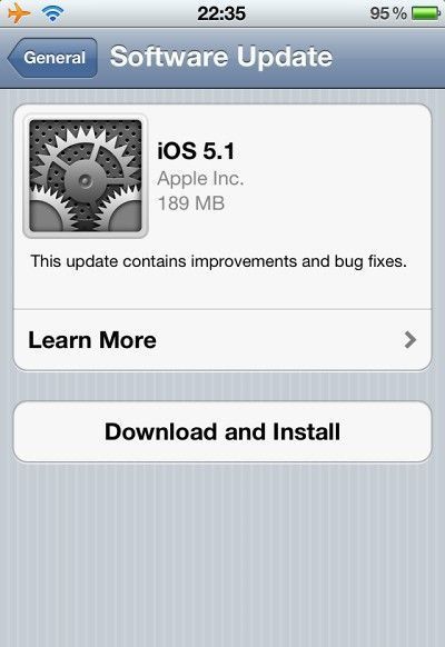 Apple iOS 5.1 - aktualizacja