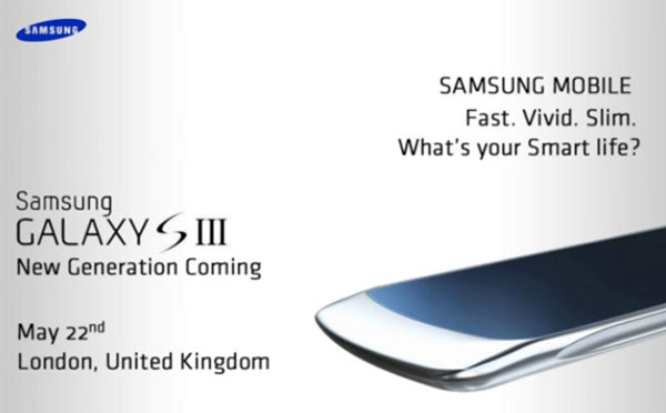 Samsung Galaxy S III - zaproszenie