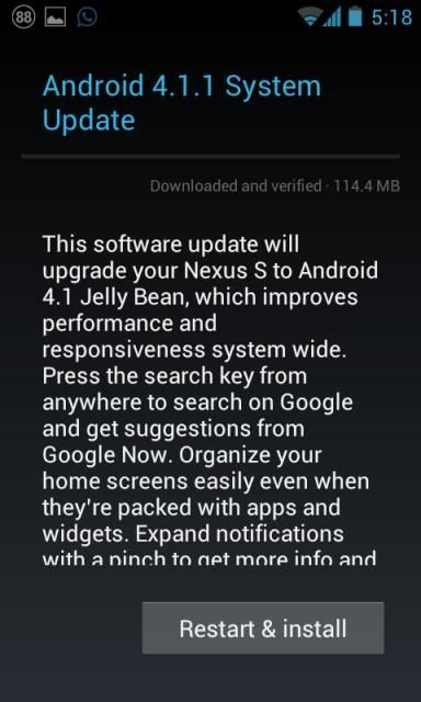 Samsung Google Nexus S - Android 4.1.1