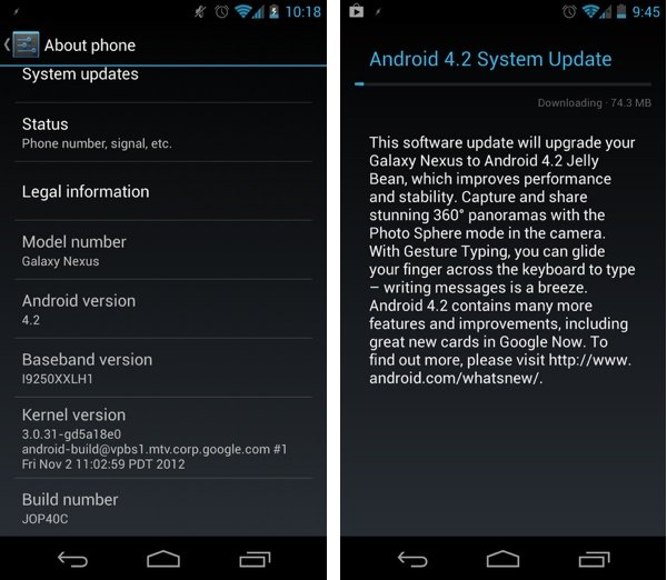 Samsung Galaxy Nexus - Android 4.2