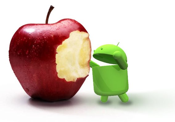 Android zjada jabłko
