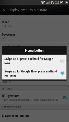 HTC One - Android 4.2.2 - przycisk menu