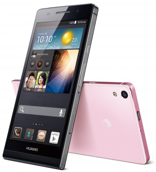 Huawei Ascend P6 - czarny i różowy