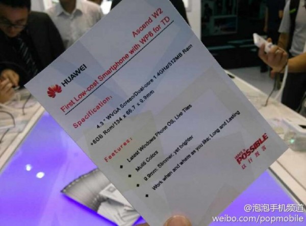 Huawei Ascend W2 - specyfikacja