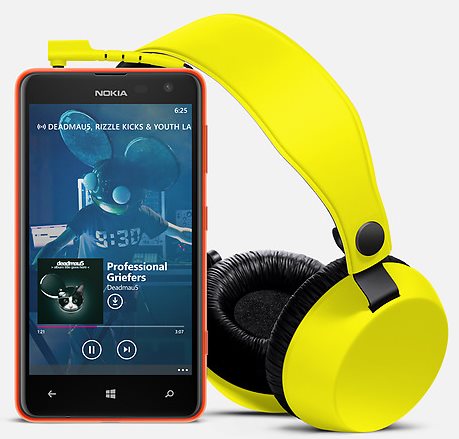 Nokia Lumia 625 - ze słuchawkami
