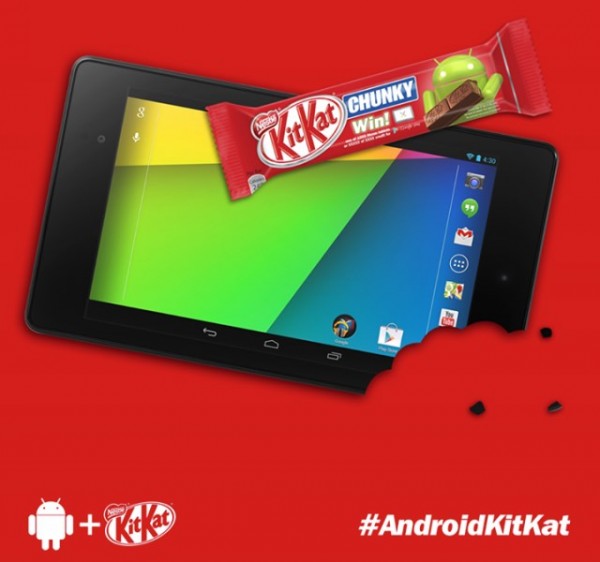 Android KitKat i wafel Nestle