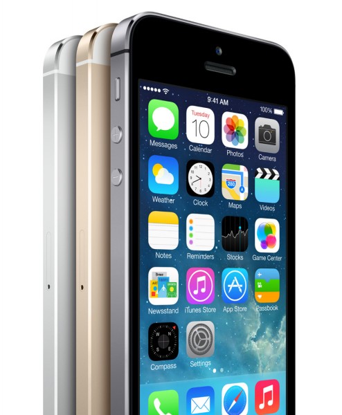 Apple iPhone 5S - front, kilka obok siebie