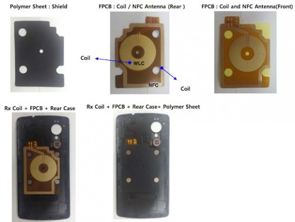 LG Nexus 5 - pokrywa baterii, FCC