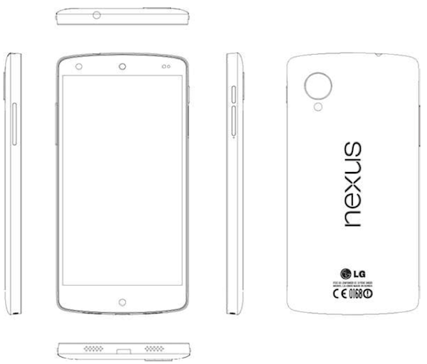 LG Nexus 5 - rysunek serwisowy