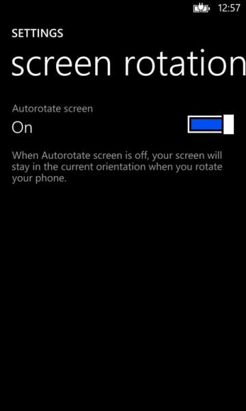 Windows Phone - GDR3, rotacja ekranu