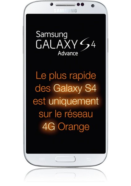 Samsung Galaxy S4 Advance - front, francuski Orange