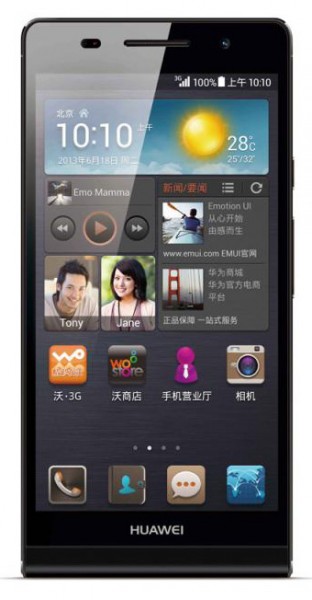 Huawei Ascend P6 S - czarny, front