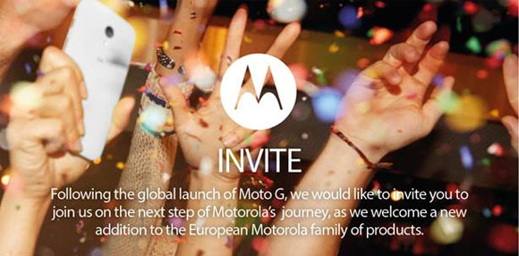 Motorola - zaproszenie na 14 stycznia 2014