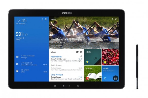 Samsung Galaxy NotePRO 12.2 - front i rysik