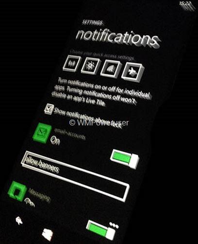 Windows Phone 8.1 - notification center