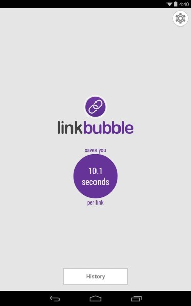 Link Bubble - splash screen