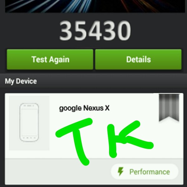 Nexus X - benchmark AnTuTu