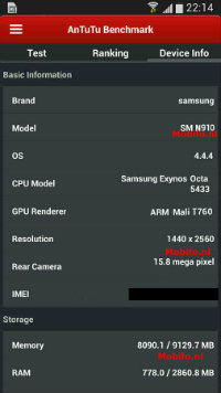 Samsung Galaxy Note 4 - AnTuTu
